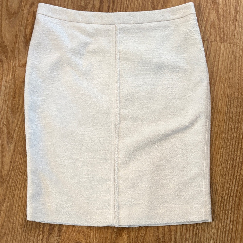 Ann Taylor Cream Pencil Skirt